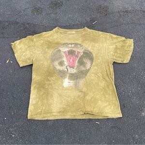 The Mountain Cobra Striking Tie-Dye Tshirt Women’s S/M Crop Top Style